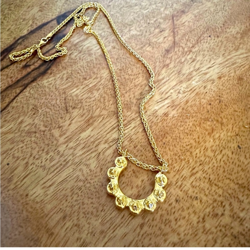 24K gold plated Pamela Card Doni Tondo Necklace